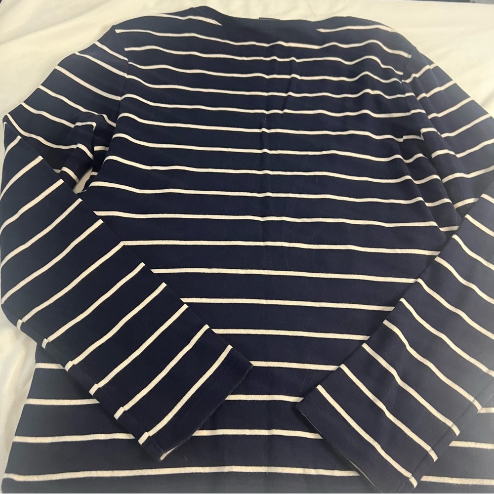 Women’s Ralph Lauren Sport Navy and White Striped Top size XL - Picture 2 of 5